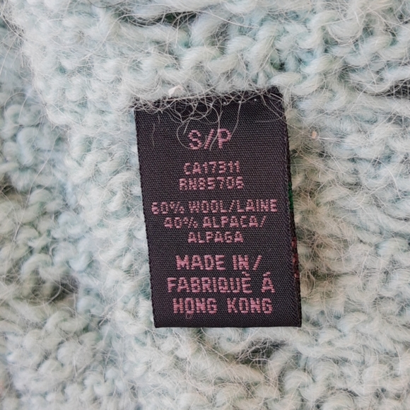 Buffalo Mint Green Wool Alpaca Blend Sweater Small - Picture 7 of 8